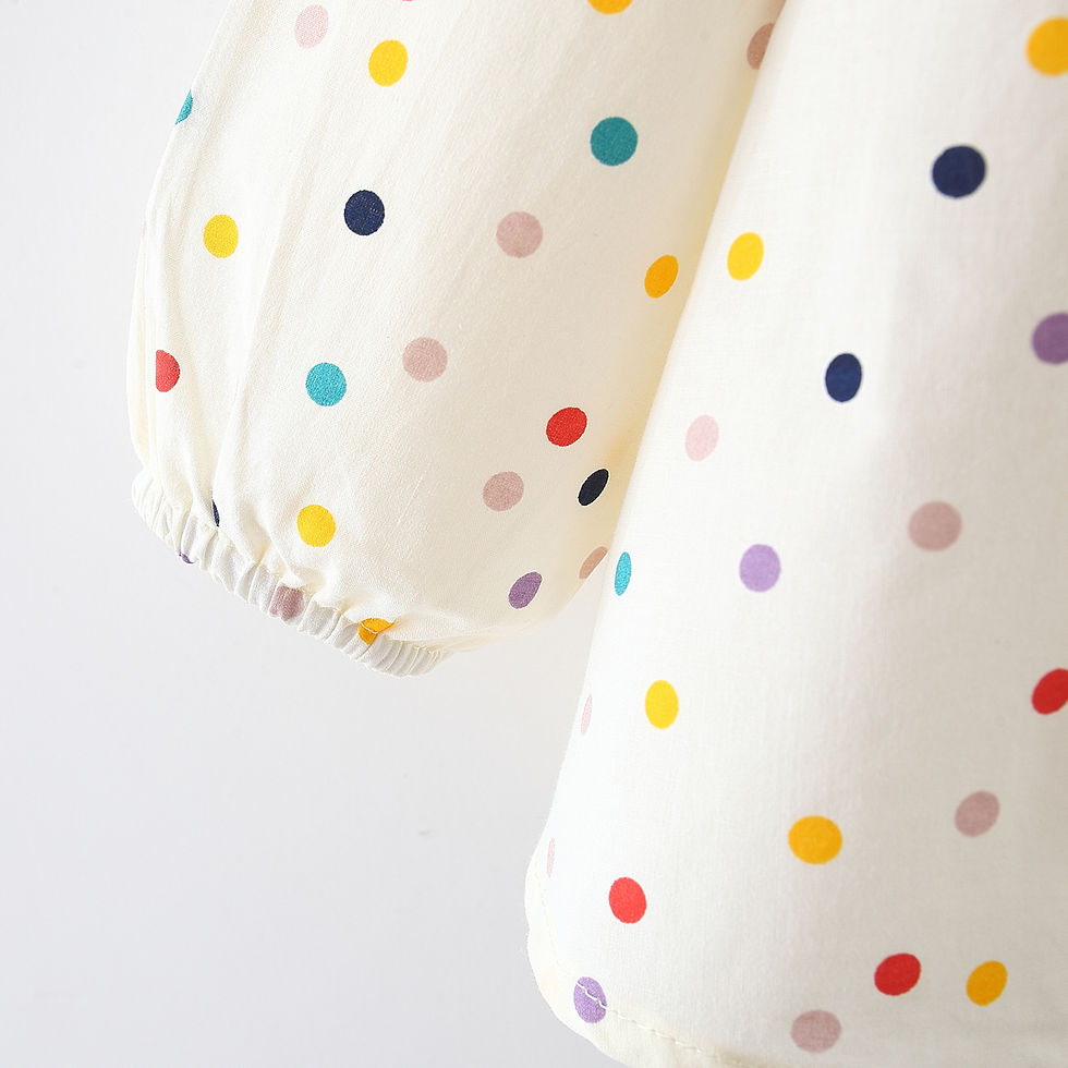 Thumbnail: Autumn Newborn Children's Long Sleeve Dress Embroidered Lace Girls' Colorful Dot