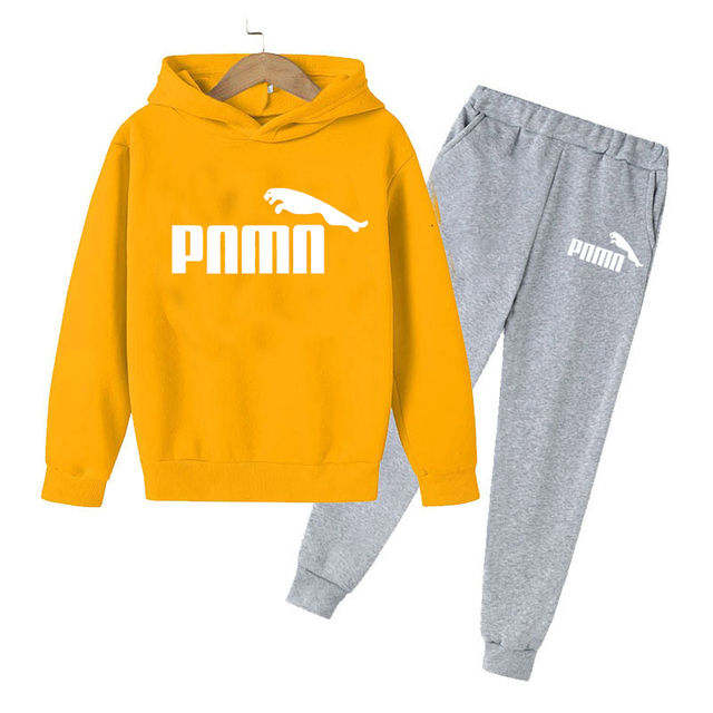 Thumbnail: Spring Autumn Tracksuit 2pcs Set Boy Girl Kid's Clothes Hoodie+Pants Suit    3-1