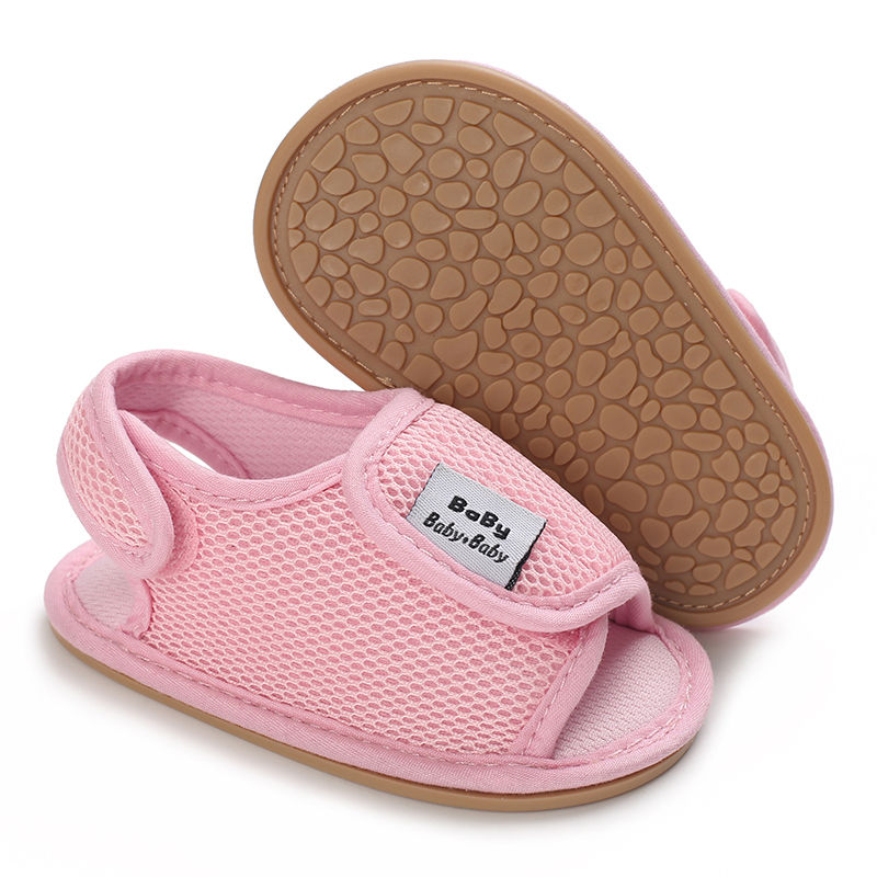 Thumbnail: Summer Rubber Base Anti Slip Baby Sandales Shoes Toddler Girl Boy Canvas Sandals