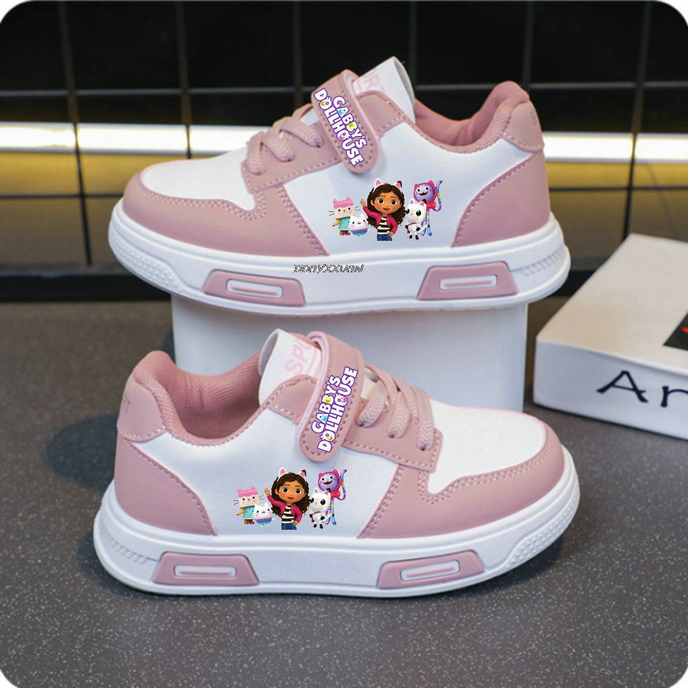 Gabby Dollhouse Children's Casual Shoes White Gabby Dollhouse Flats Purple Pink 