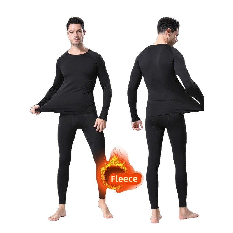 Thumbnail: Winter Men Thermal Underwear Man Fleece Leggings Tights Warm Long Pants Thermo C