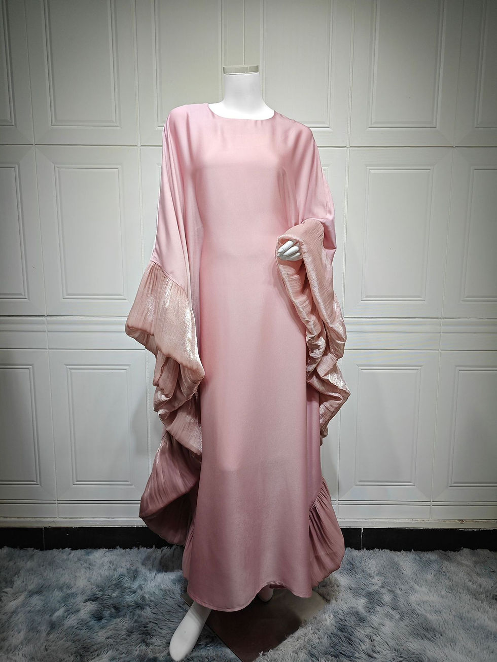 Thumbnail: Muslim Women Arabic Dubai Abaya Long Dress Modest Ramadan Robe Kaftan Femme Isla
