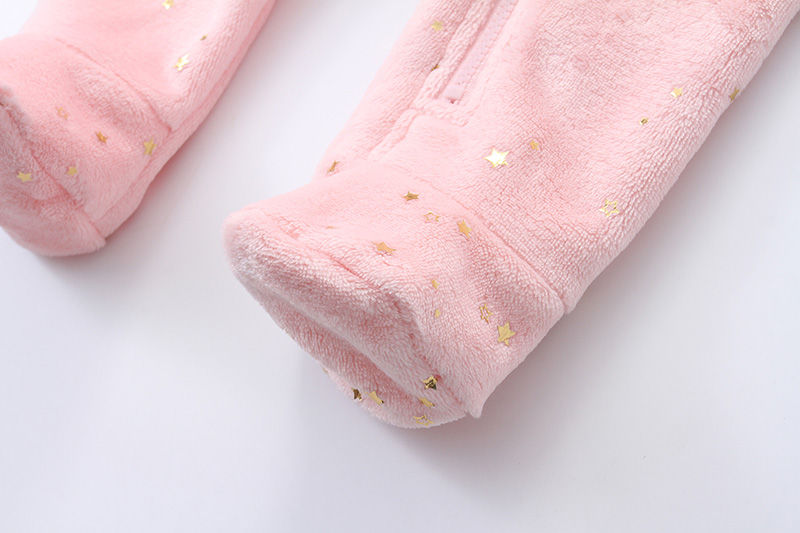 Thumbnail: Newborn Baby Flannel Rompers Soft Warm Autumn Winter Bodysuit for Boys & Girls C