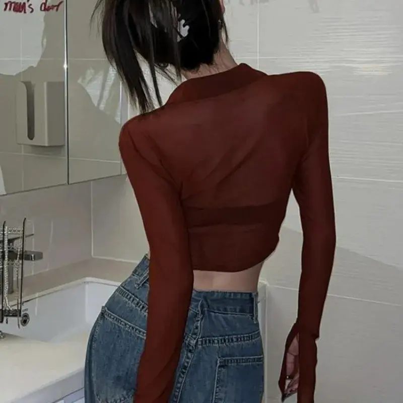 Thumbnail: Streetwear Shirts for Women Turn-down Collar Young Students Fashion Clothing All