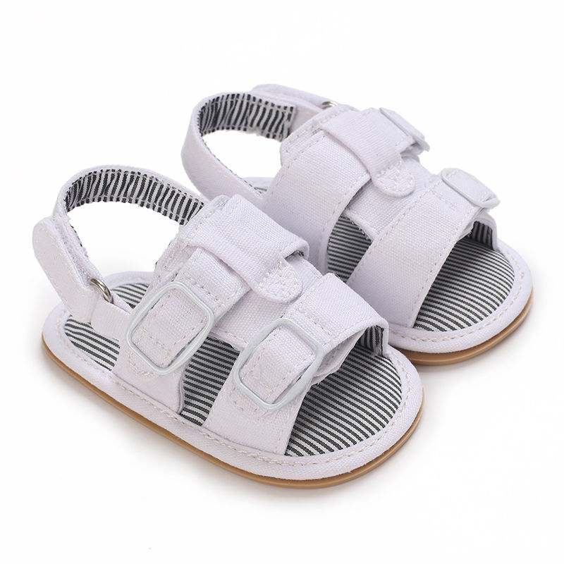 Thumbnail: Summer Rubber Base Anti Slip Baby Sandales Shoes Toddler Girl Boy Canvas Sandals