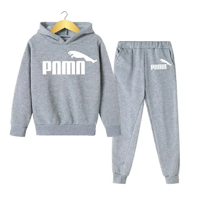 Thumbnail: 3-12 Years Children Holiday Gifts 2pcs Set Boy Girl Kid's Clothes Hoodie+Pants S