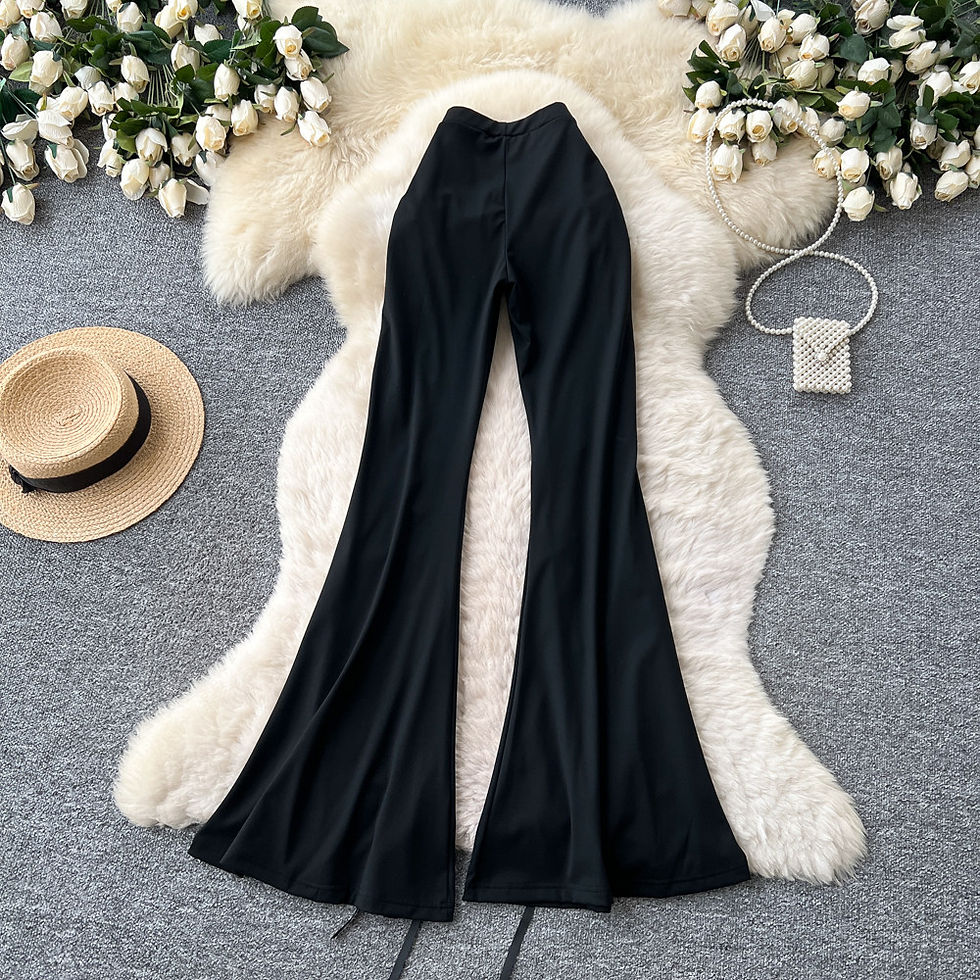 Thumbnail: SINGREINY Streetwear Lace Up Flare Pants 2026 Spring Summer Fashion High Waist B