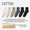 Thumbnail: MiiOW 100% Pure Cotton Sock Men Business Dress Long Sock Black White Breathable 