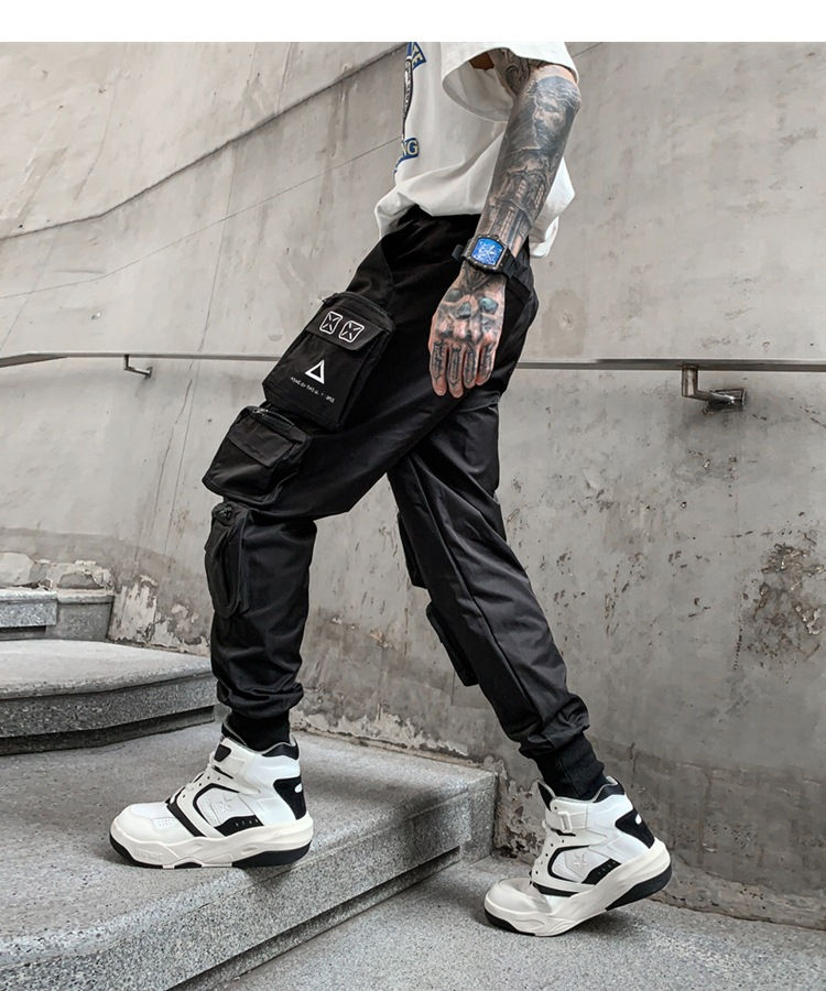 Thumbnail: 2022 Techwear Style Multi Pockets Cargo Pants Man Vintage Punk Hip Hop Pants Rib