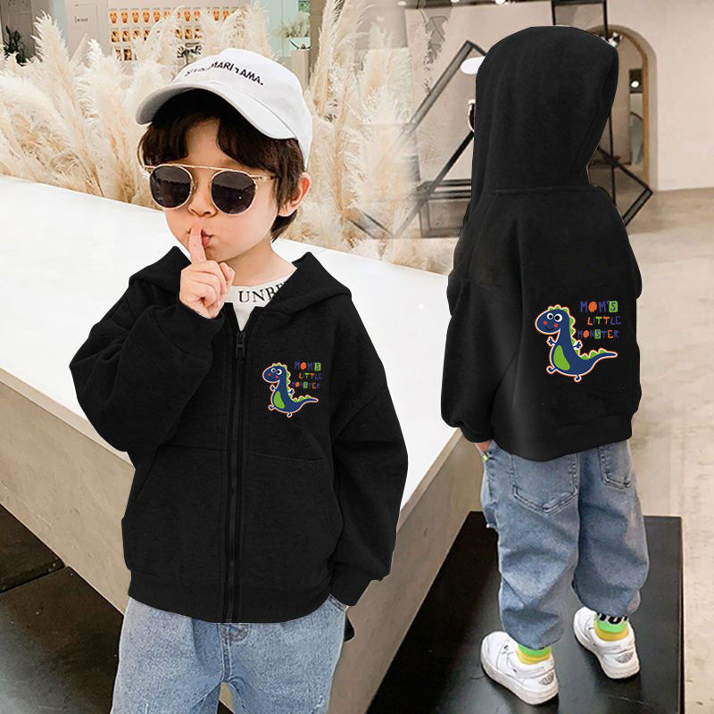 Thumbnail: Universe Space Print Hoodie Kids Retro Zip Up Long Sleeve Loose Jacket Coats Boy