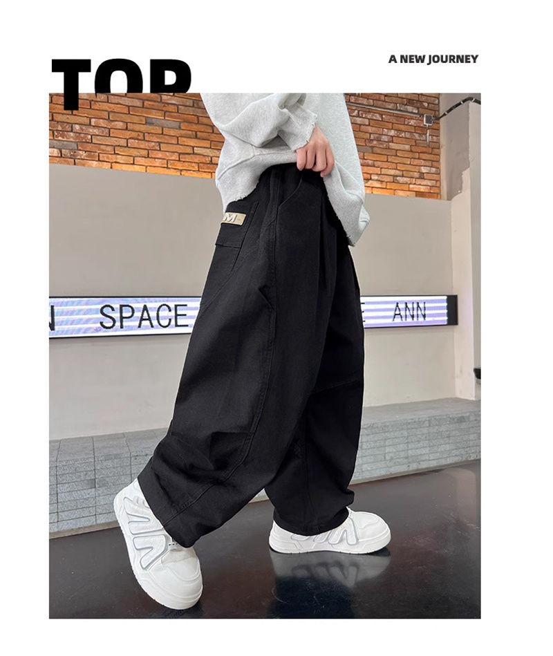 Thumbnail: Boys Casual Pants Spring 2026 New Kids Cargo Trousers Children's Autumn Fashion 