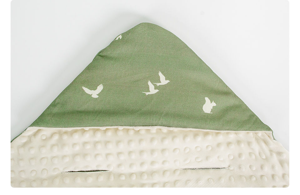 Thumbnail: Newborn Baby Blanket With Hooded Windproof Go Outside Warm Portable Swaddle Wrap