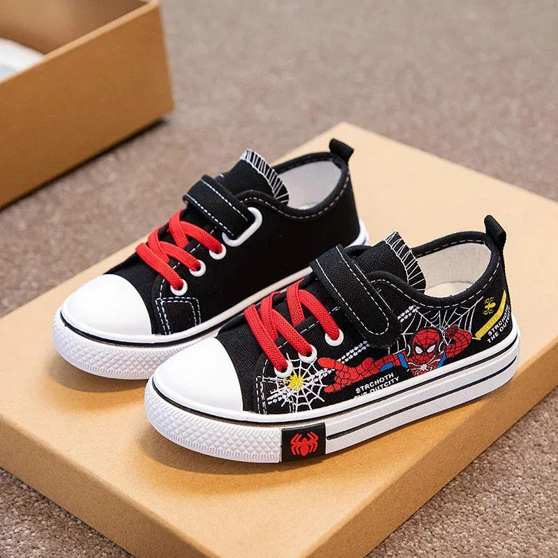 Thumbnail: Disney Spiderman Children Canvas Shoes Girls Running Sneakers Spring Fashion Tee