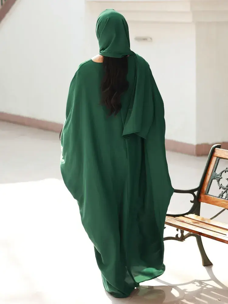 Thumbnail: Islamic Clothing Ramadan Dress Muslim Abayas With Hijab 2 Pics Women Jilbabs Lon
