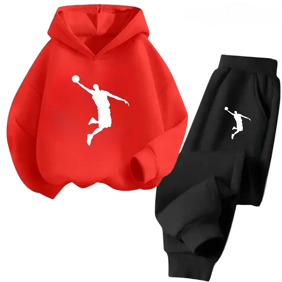 Thumbnail: Autumn Winter Children Set Fashion Sports Boys Girls Hoodie+Pants Suits 3-12 Yea
