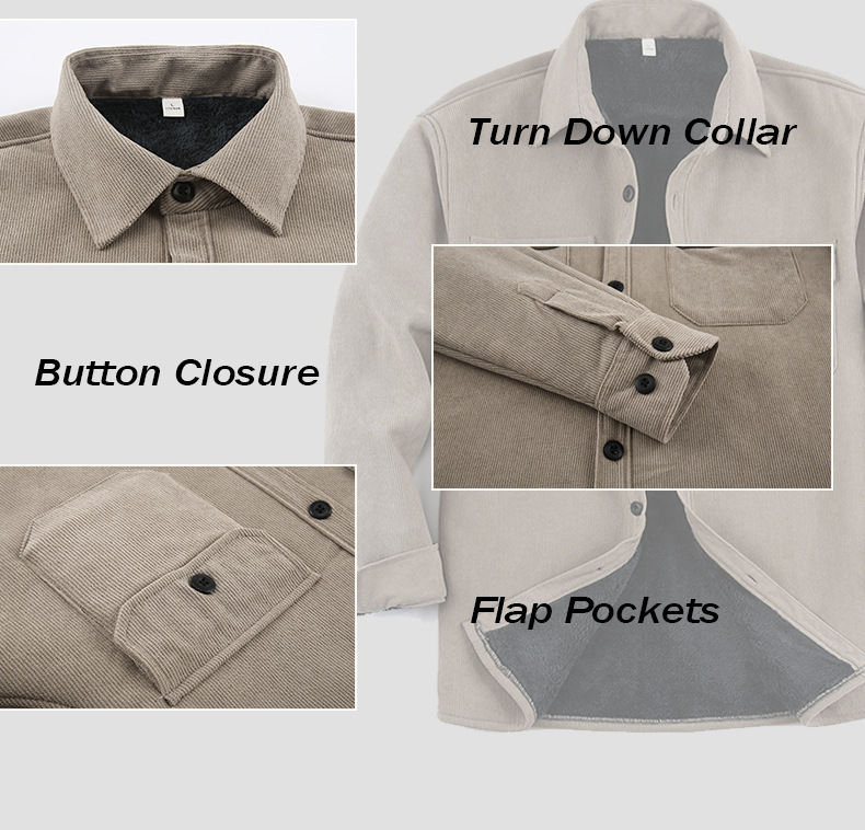 Thumbnail: 2026 Spring/Summer New Style Double-Pocket Solid Denim Shirt Men's Casual Americ