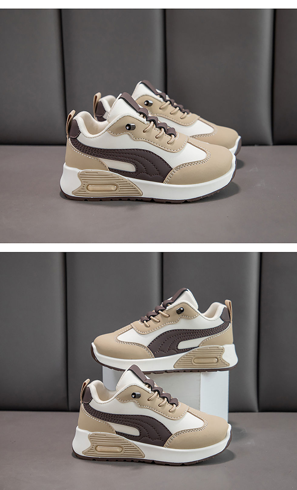 Thumbnail: PU Leather Children's Sport Shoes Anti-slippery Teenager Kid's Sneakers Waterpro