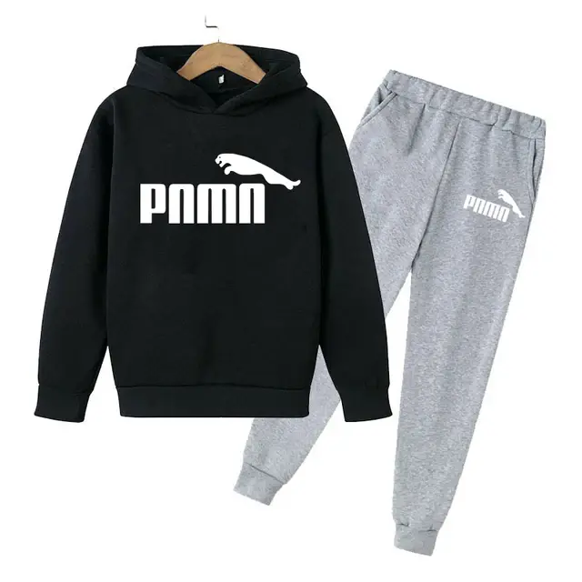 Thumbnail: 3-12 Years Children Holiday Gifts 2pcs Set Boy Girl Kid's Clothes Hoodie+Pants S