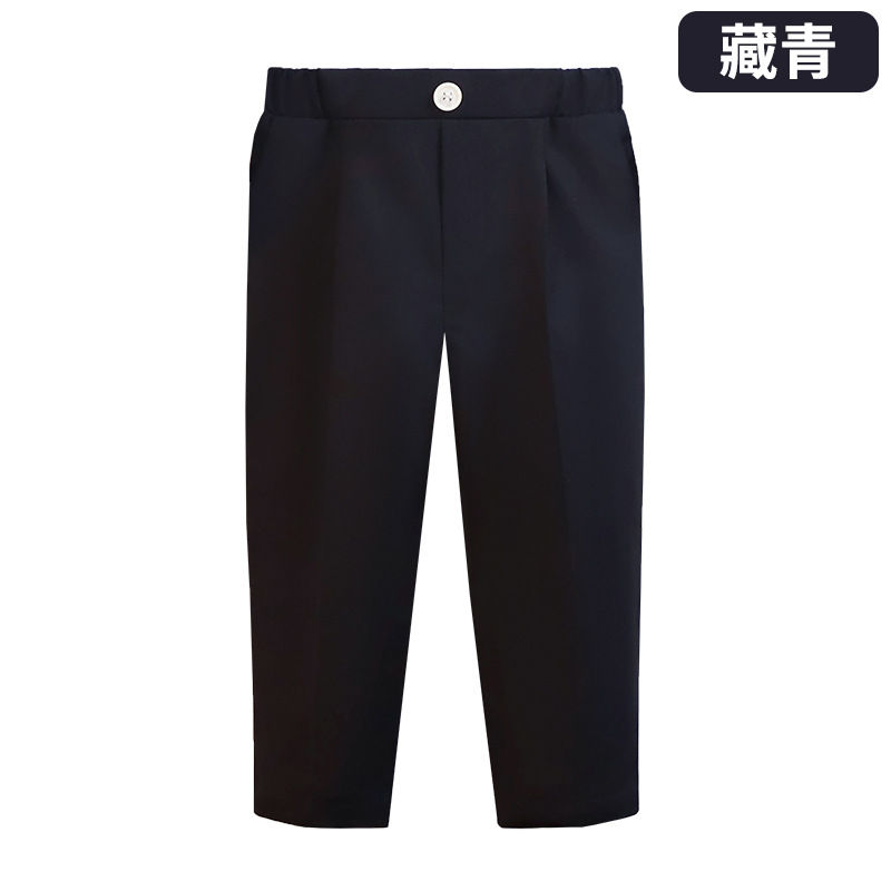 Thumbnail: New Children Boys Suit Pants Cotton Plaid Kids Boys Casual Pants Elementary Scho