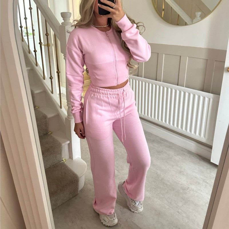 Thumbnail: Women's Casual Sports Two-piece Set Autumn And Winter New Fashion Long-sleeved Z