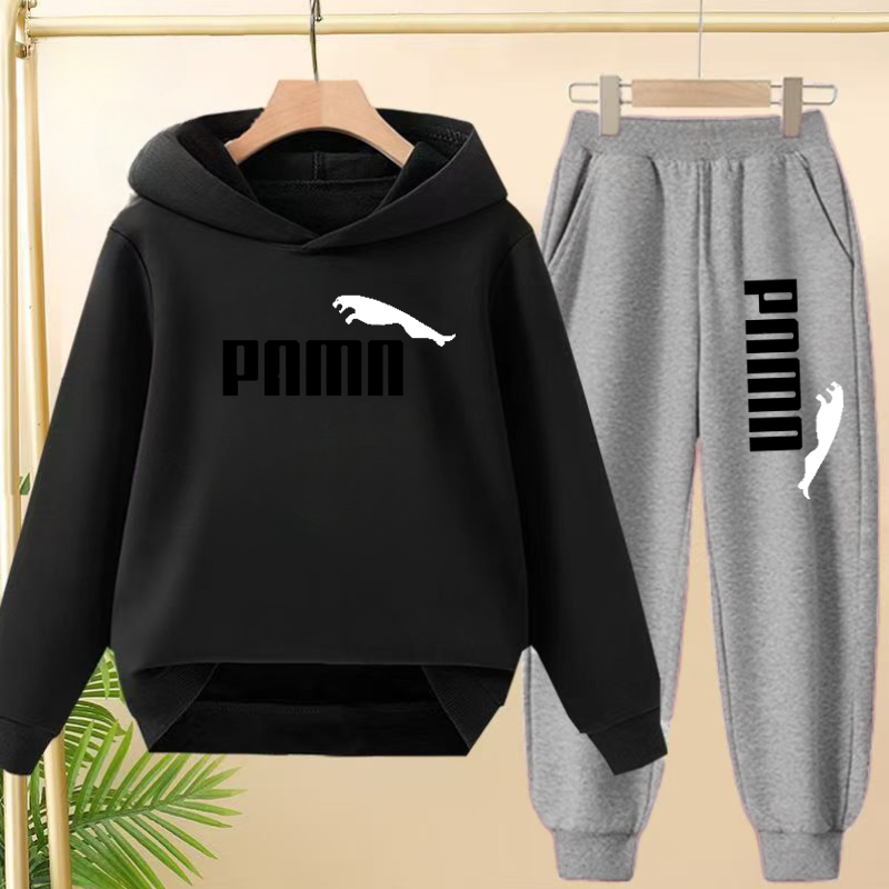 Thumbnail: Children 3-12Yrs Pullover Casual Coat Top Jogging Set Charming Tracksuits Letter