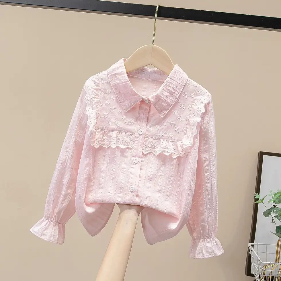 Thumbnail: Children's Clothing Blouse for Girls Kids Shirts Toddler Girl Clothes Top Vintag