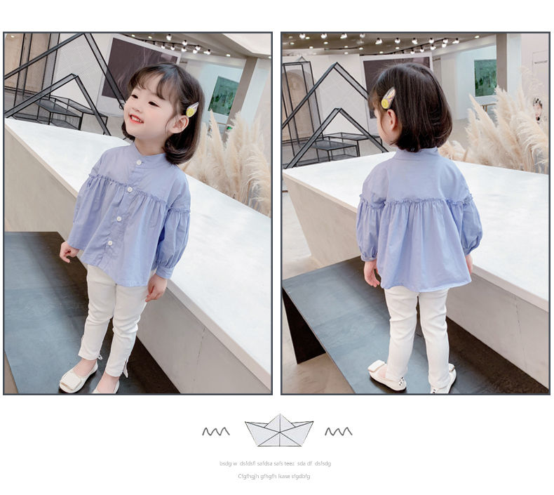 Thumbnail: Girls Shirt Spring And Autumn Clothing Loose Style Children Travel Casual Base S