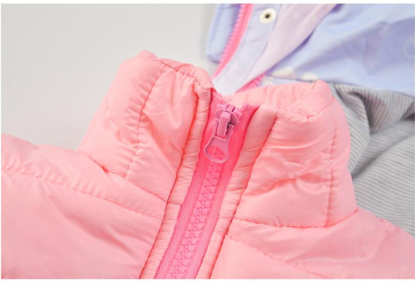 Thumbnail: Girl's 3-in-1 Detachable Trench Coat Teenager Gradient Down Jacket Autumn Winter