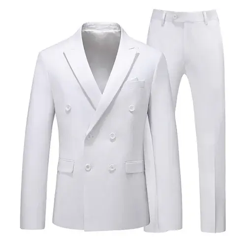 Thumbnail: (Jacket+Pants) 2025 Formal Classic Double Breasted Wedding Groom Stage Tuxedo Ma