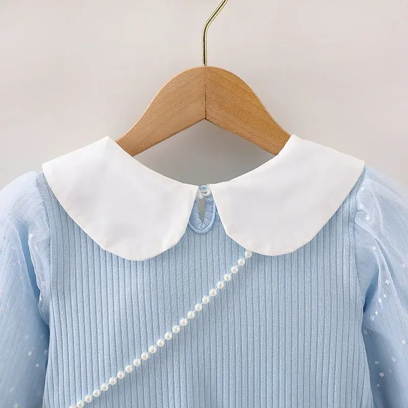 Thumbnail: New Disney Elsa Princess Dress Baby Girls Dress Kids Dress Party Long-sleeved Fo