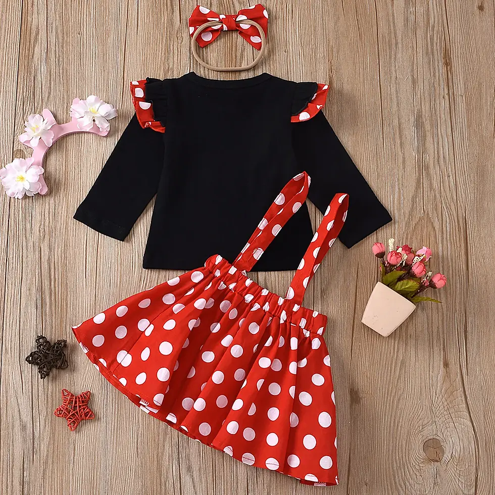 Thumbnail: Cute polka dot net chiffon dress for girls, Christmas girl dress, stylish short 