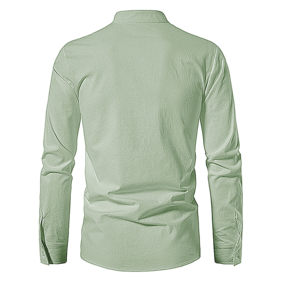 Thumbnail: New Men's Casual Blouse Cotton Linen Shirt Tops Long Sleeve Tee Shirt Spring Aut