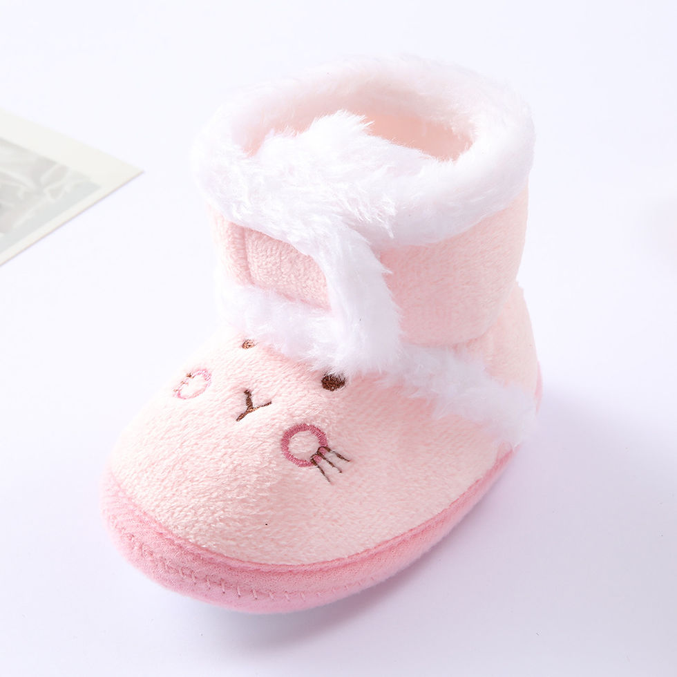 Thumbnail: Newborn Baby Girl Boy Shoes First Walkers Winter Thick Warm Infant Baby Shoes Cu