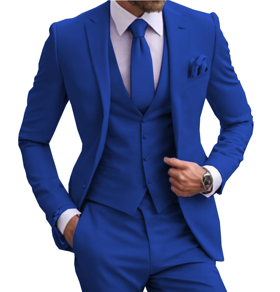 Thumbnail: Suits for Men Lilac Stylish 3 Piece Classic Tuxedos Blazer Vest Pants Formal Ele