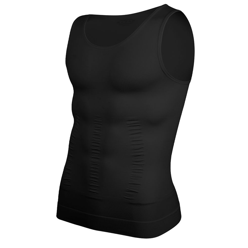 Thumbnail: Men Compression Shirt for Body Shaper Slimming Vest Tight Tummy Underwear Tank T
