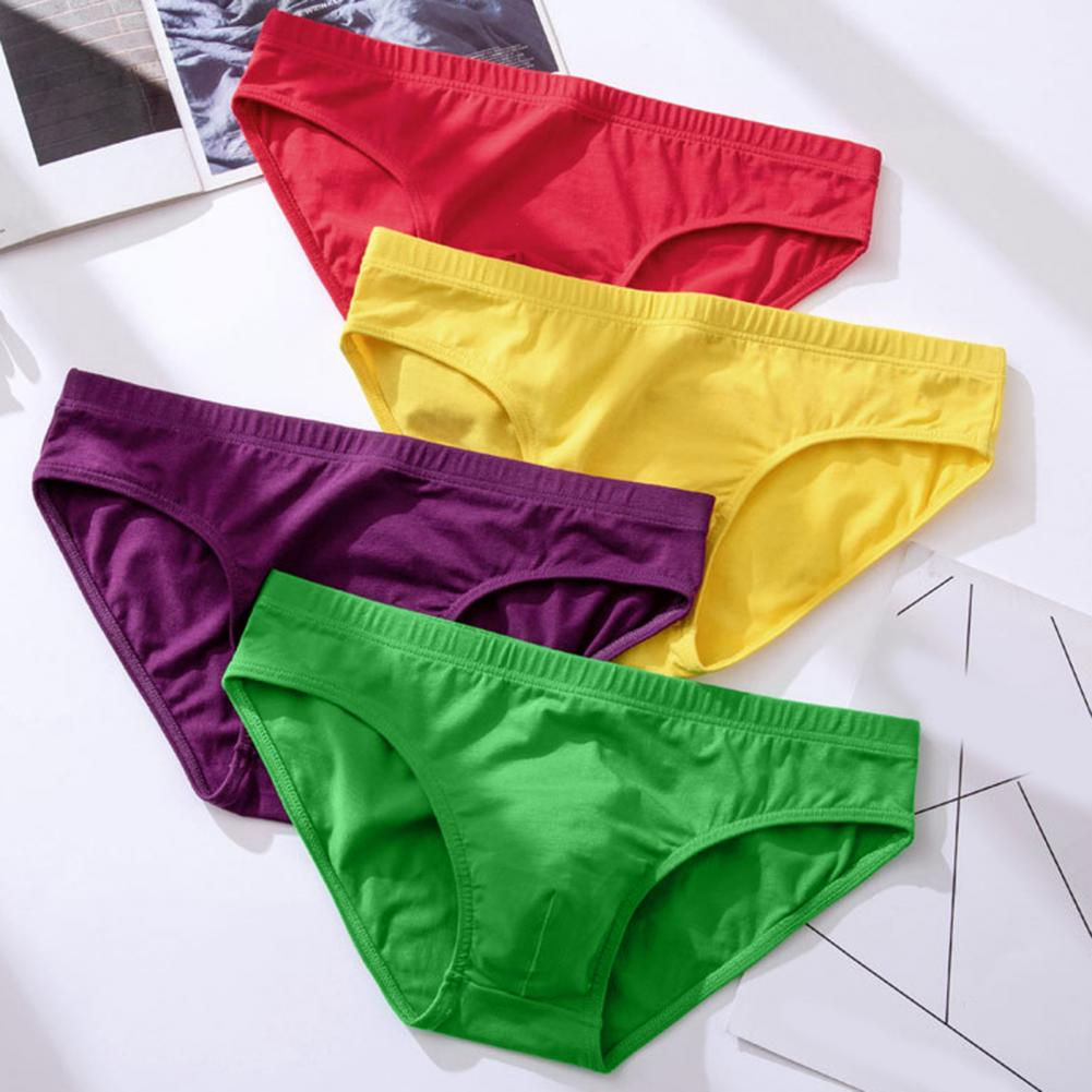 Adult Man Briefs Low Waist Cotton Underpants Plus Size Men Ultralight Thin Low-r