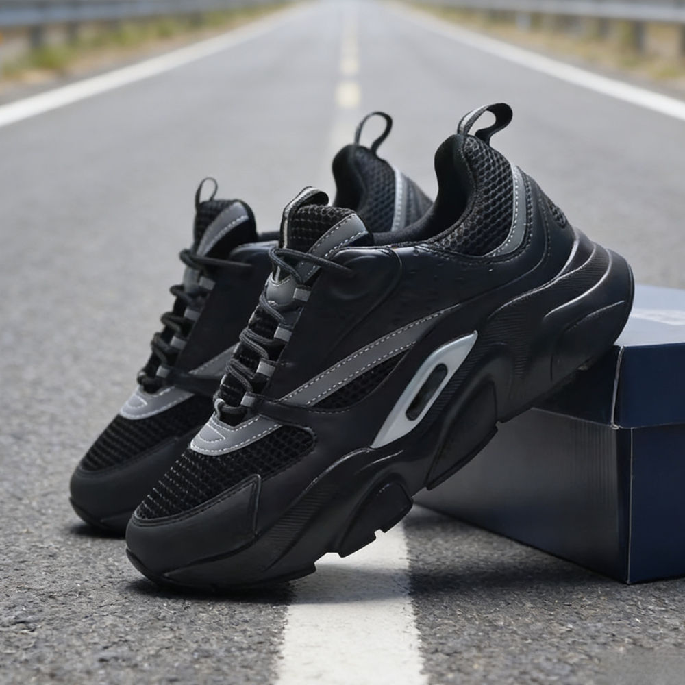 2026 Men's Casual Leather Sports Shoes B22 Cross-Laced Design High-End Feel Comf