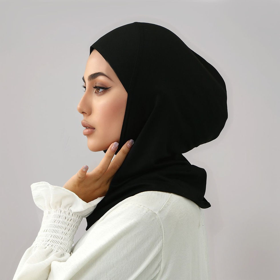 Thumbnail: Woman Muslim Instant Cap Hijab Modal with Zipper Innerscarf Soft Solid UnderCap 