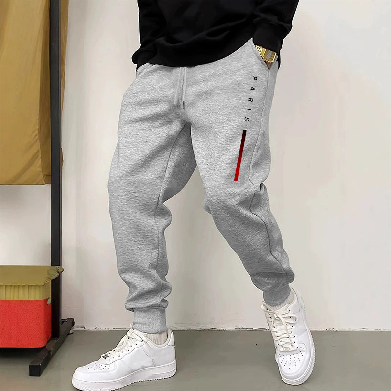 Thumbnail: 2025 Latest Mens Paris Printed Jogger Pants Autumn Winter Fashion Trousers Male 