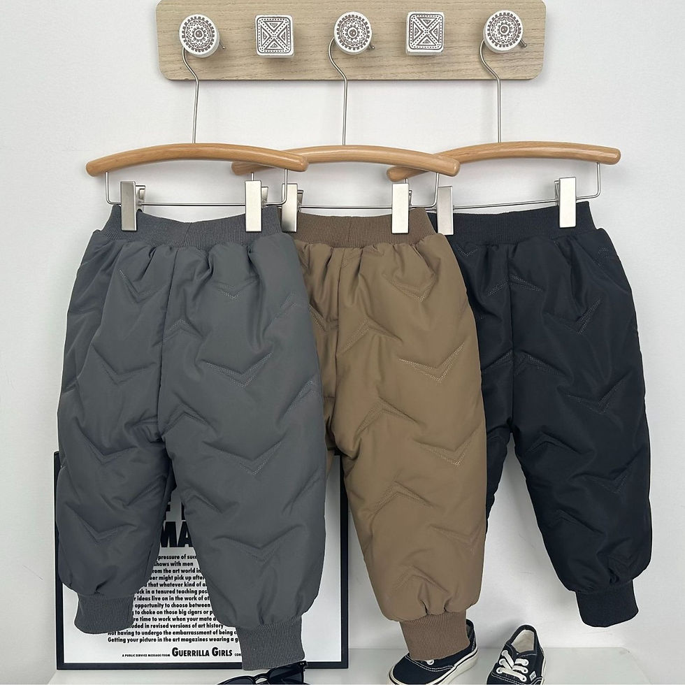 Thumbnail: Boys' Triple-Layer Pants Thickened Winter Thermal Trousers Warm Coldproof Bottom