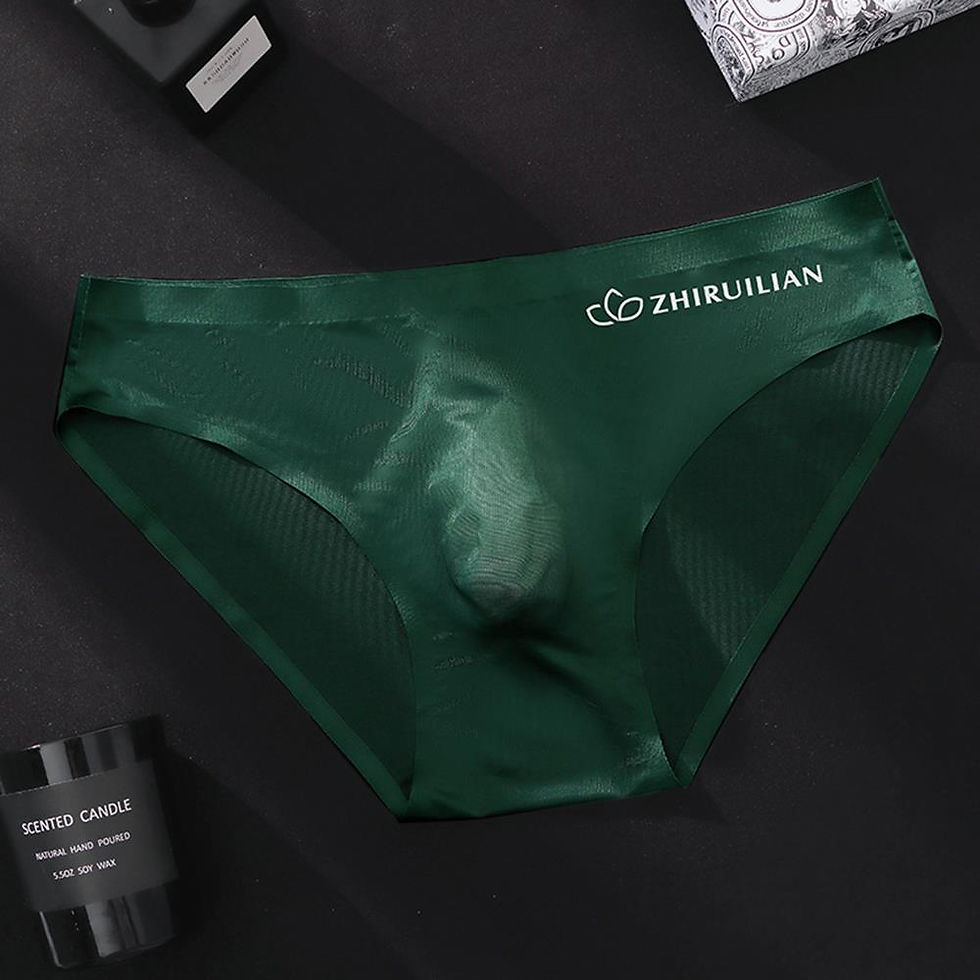 Thumbnail: Men‘s Mid-Waist Underwear Briefs Sports Fitness Letter Underpants Boys Solid C