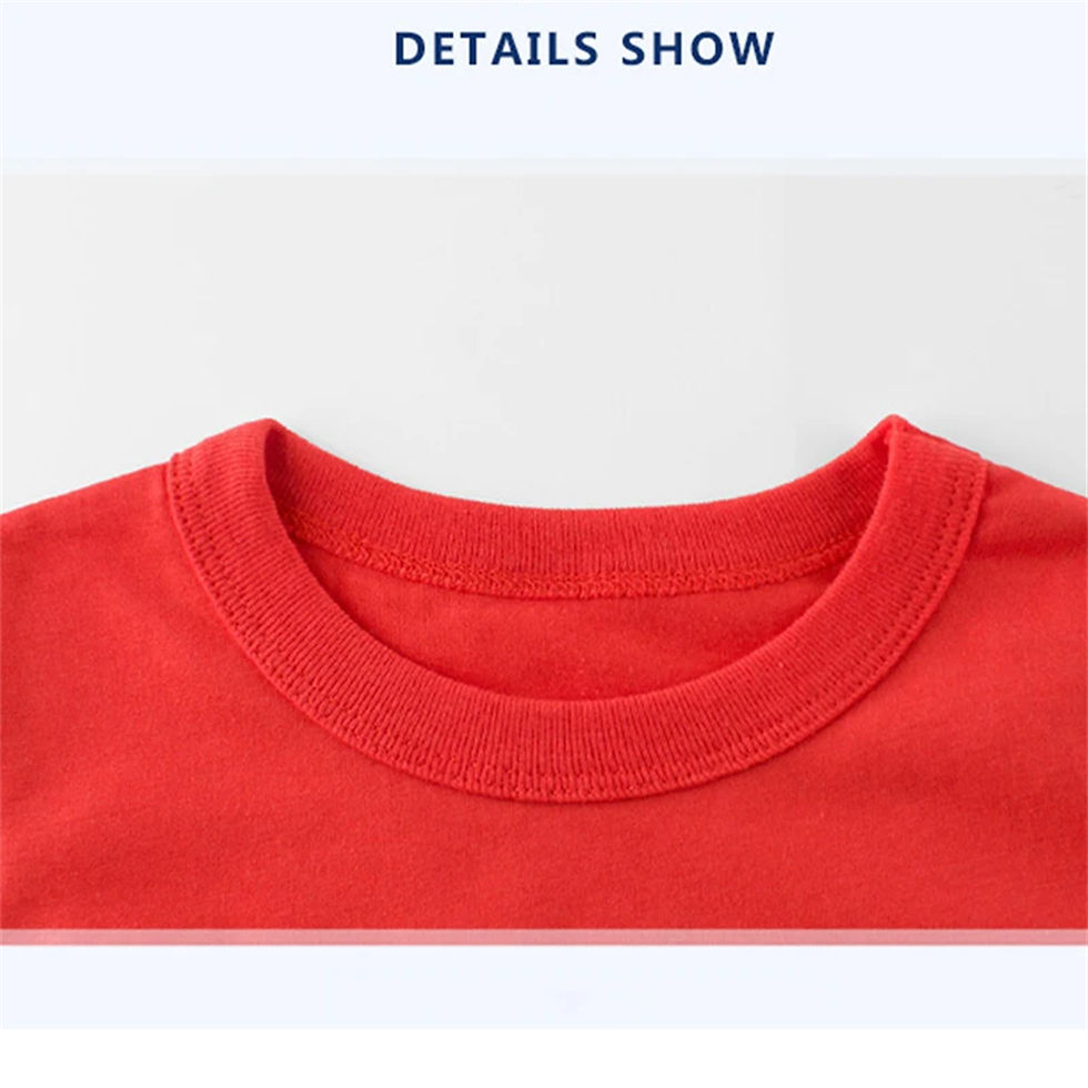 Thumbnail: Children Clothes brand letters Print T-shirt 3-12Yrs Boys Girls Short-sleeved To