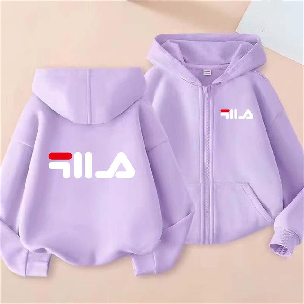 Thumbnail: Kids Trend Letter Print Spring Autumn Simple Casual Zipper Hooded Sweatershirts 