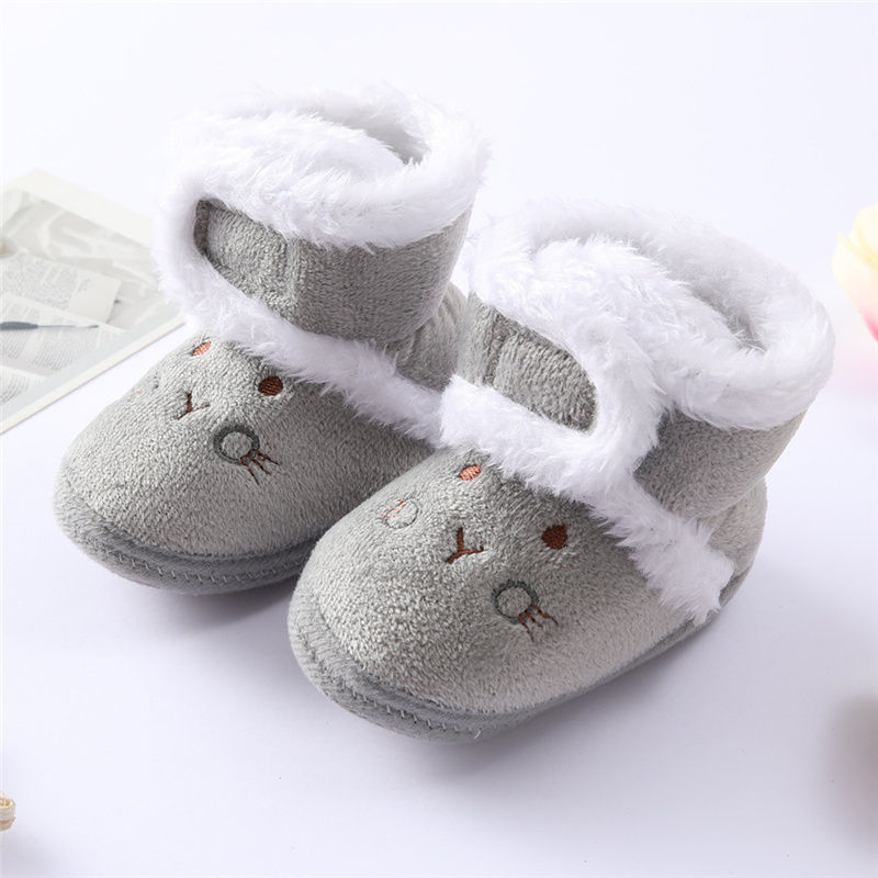 Thumbnail: Newborn Baby Girl Boy Shoes First Walkers Winter Thick Warm Infant Baby Shoes Cu