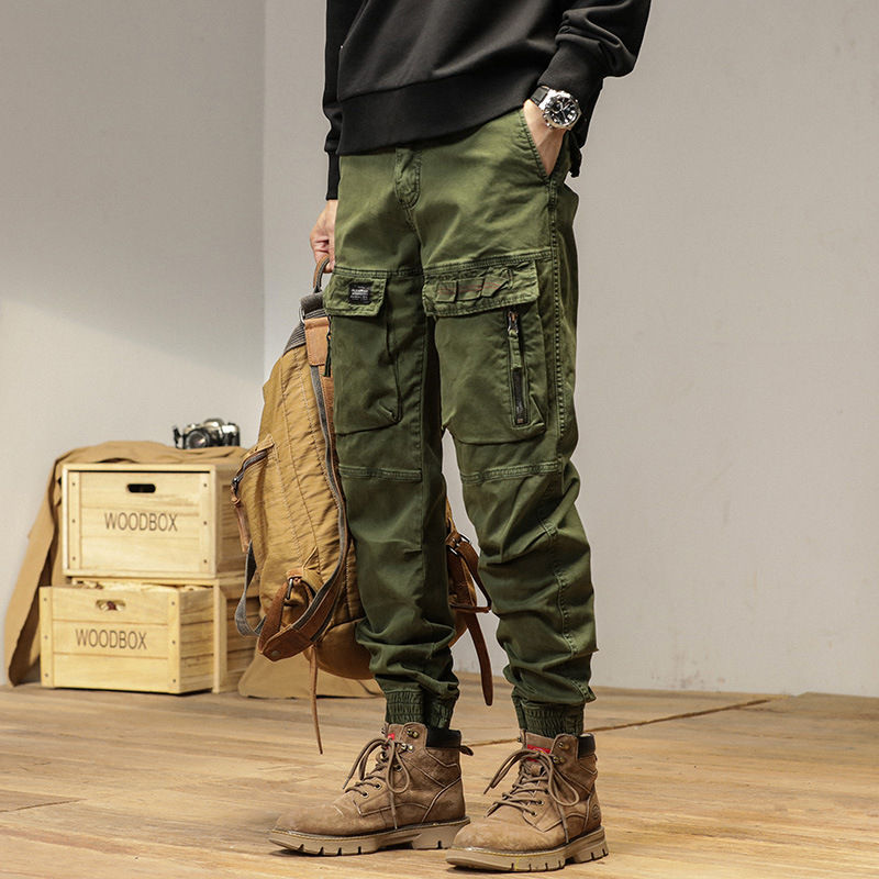 Thumbnail: The new men's American retro sporty design in 2025 features multi-pocket, versat