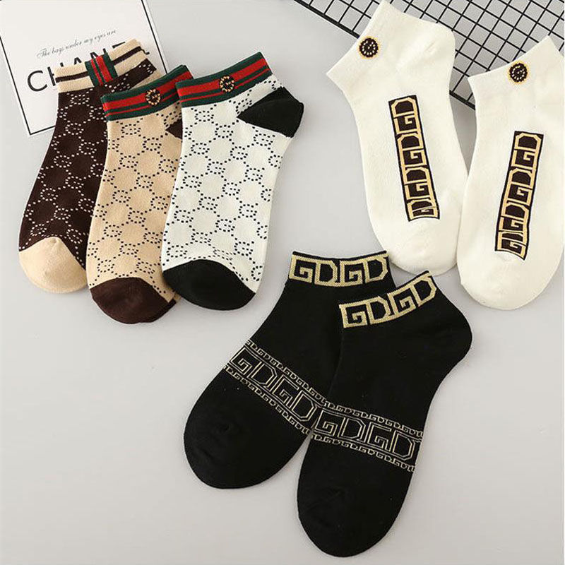 Thumbnail: 5/10/20 Pairs Winter Socks Men Short Breathable Luxury Socks Designer Brand Low-