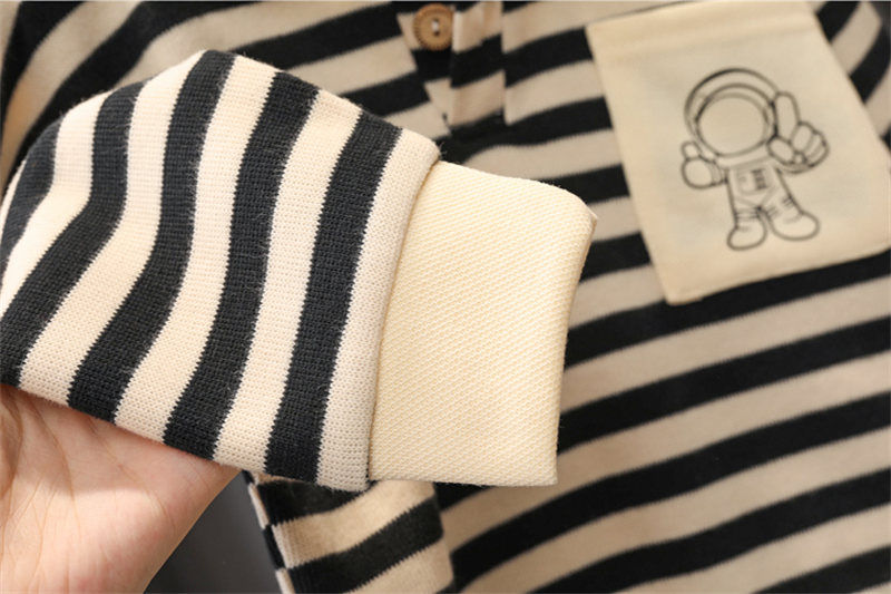 Thumbnail: New Spring Autumn Kids Boys Clothes Strips Hoodies Jeans 2Pcs/Set Outfit Infant 