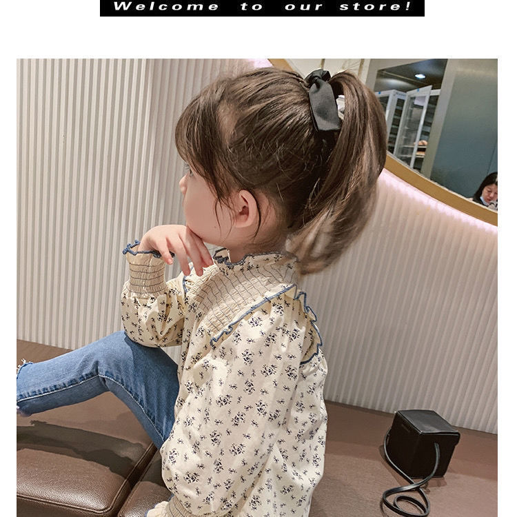 Thumbnail: Children's Shirts Floral Print Long Sleeve Doll Children Shirts Girls Blouse Kid