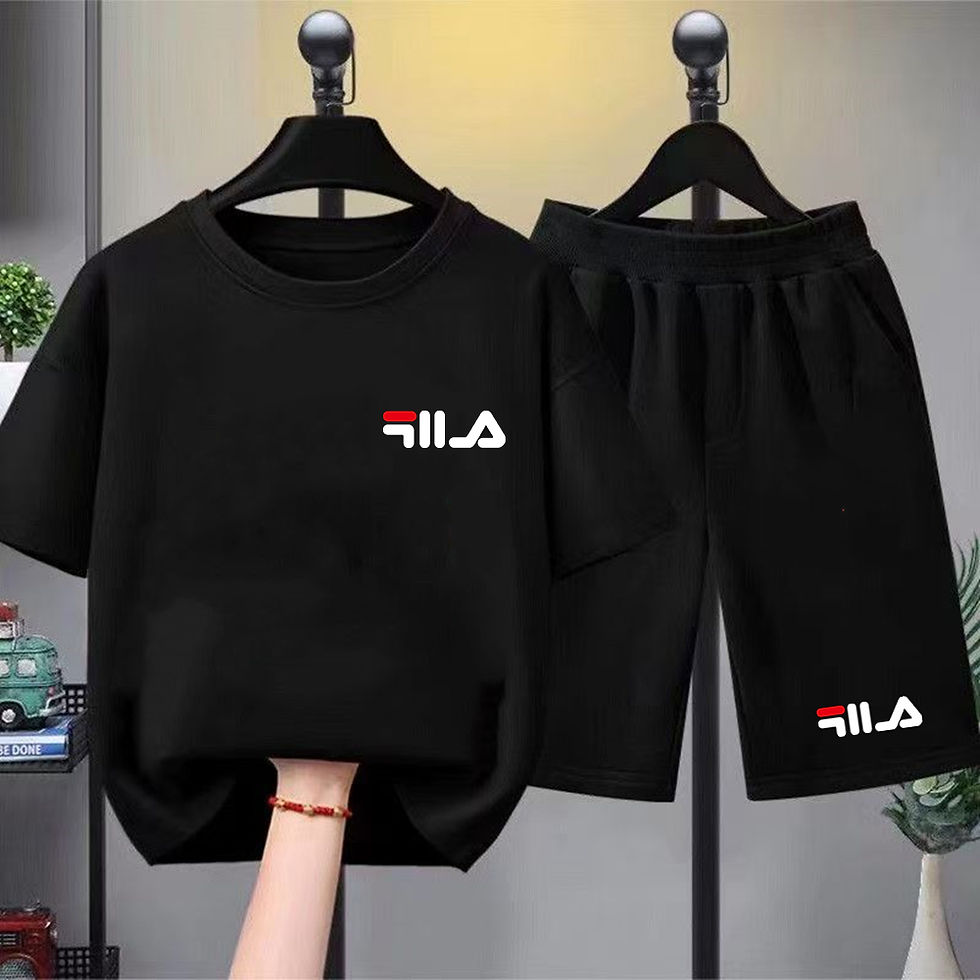 Thumbnail: Children Print T-shirt Summer Clothes 3-12Yrs Boys Girls Short-sleeved Top+Short