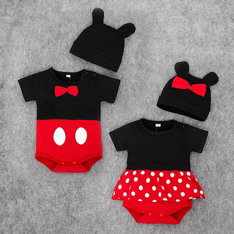 Thumbnail: Cute Mickey Baby Rompers Cartoon Three-dimensional Modeling Jumpsuit Triangle Cl